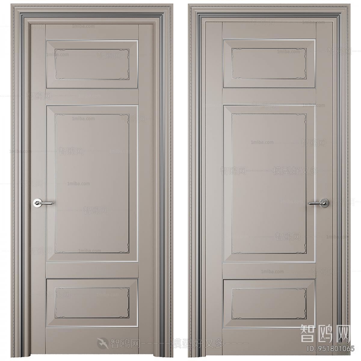 Simple European Style Single Door