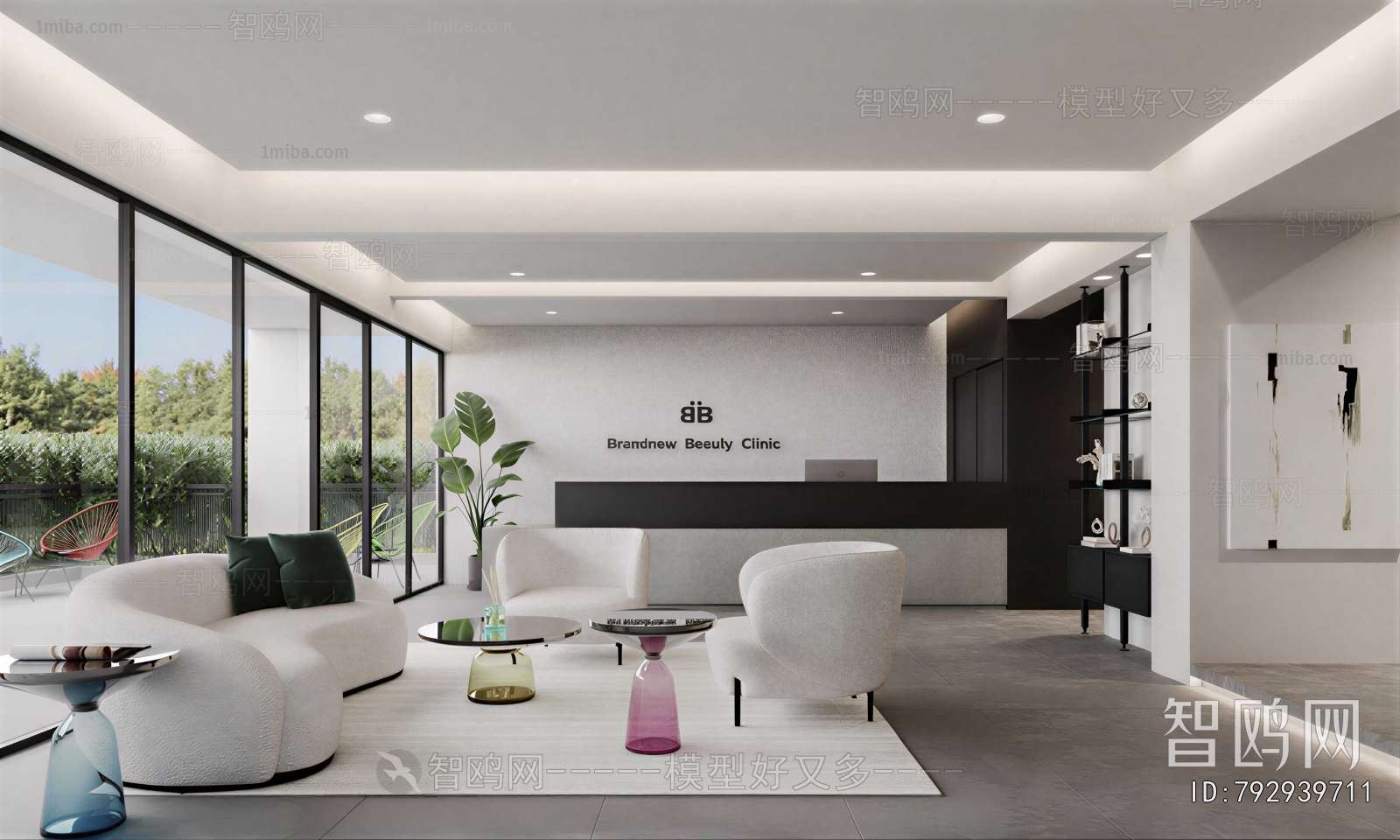Modern Office Reception Desk