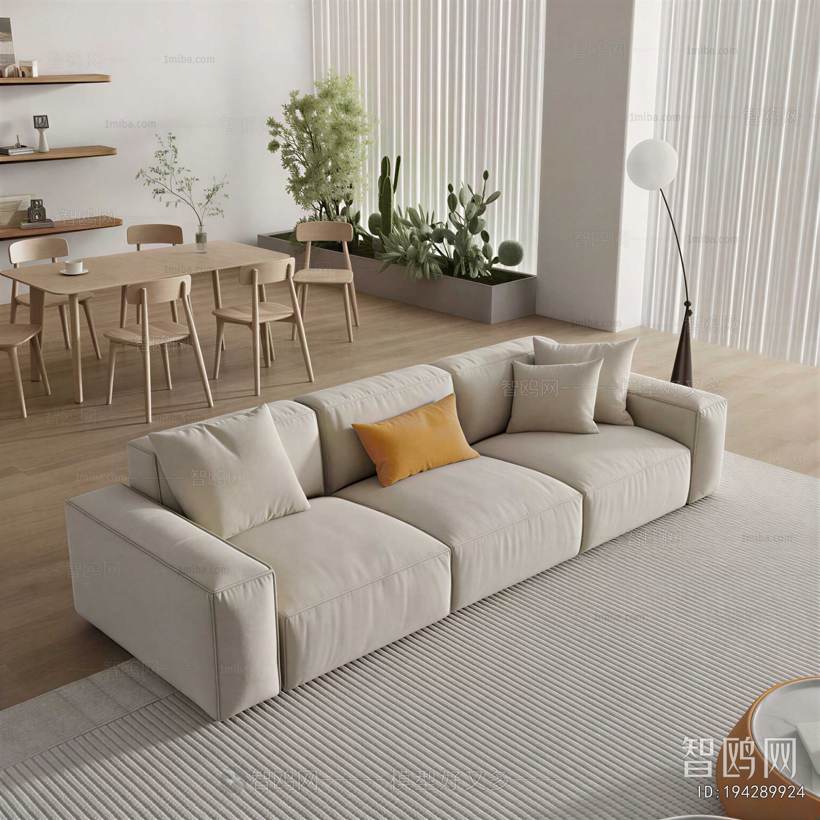 Modern Three-seat Sofa