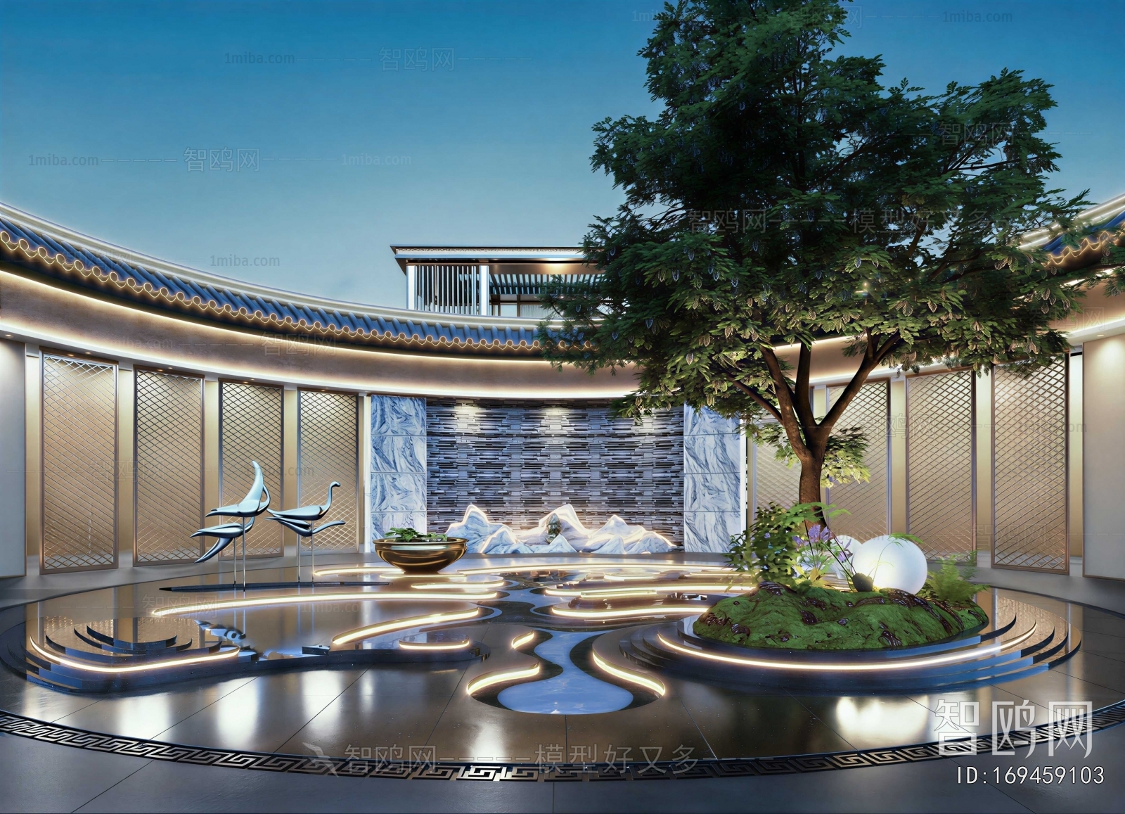 New Chinese Style Courtyard/landscape
