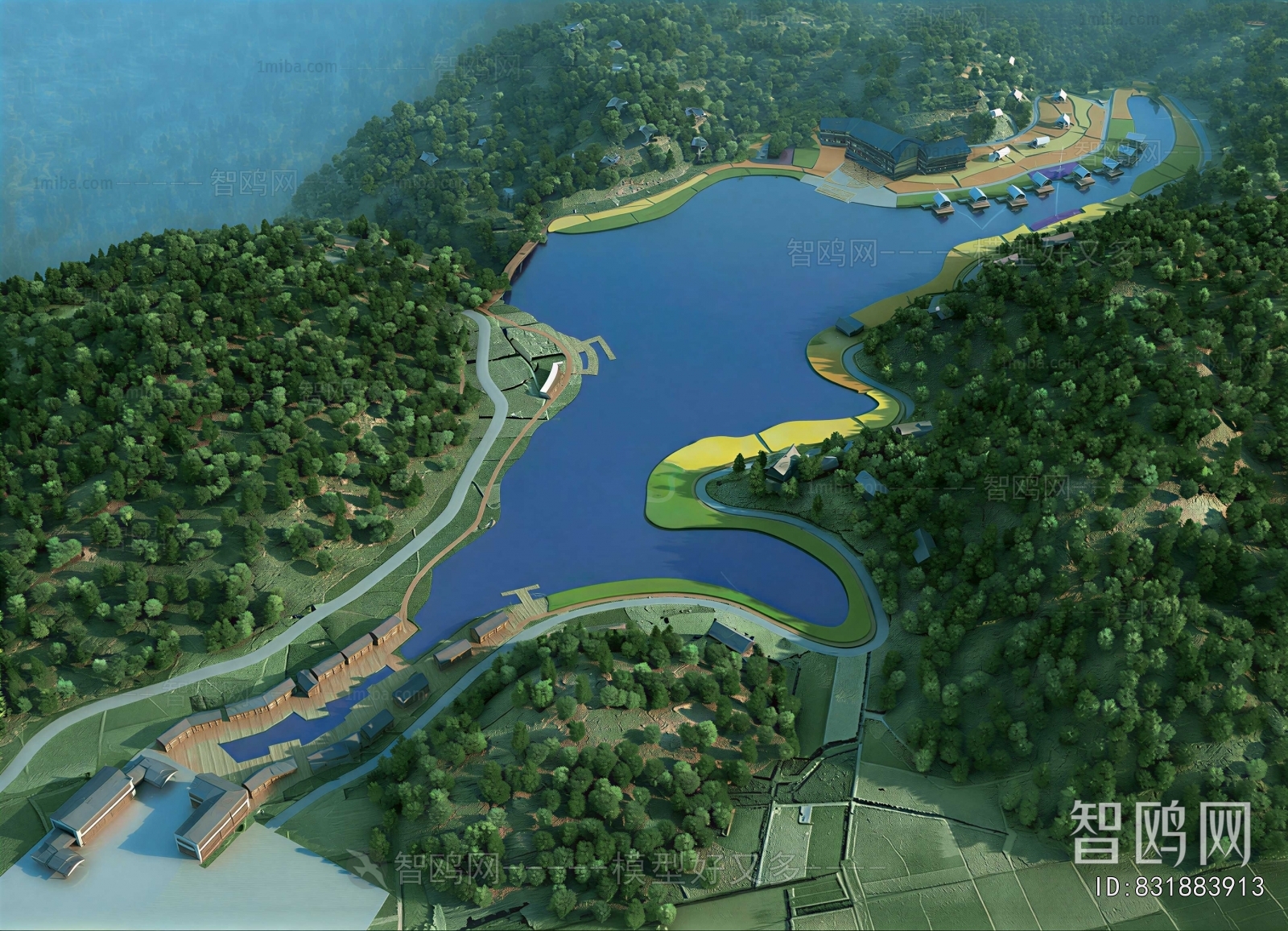 Modern Architectural Bird's-eye View Planning