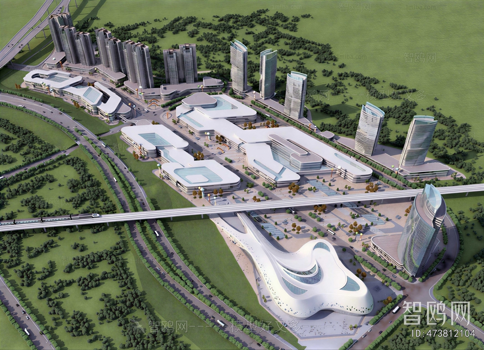 Modern Architectural Bird's-eye View Planning