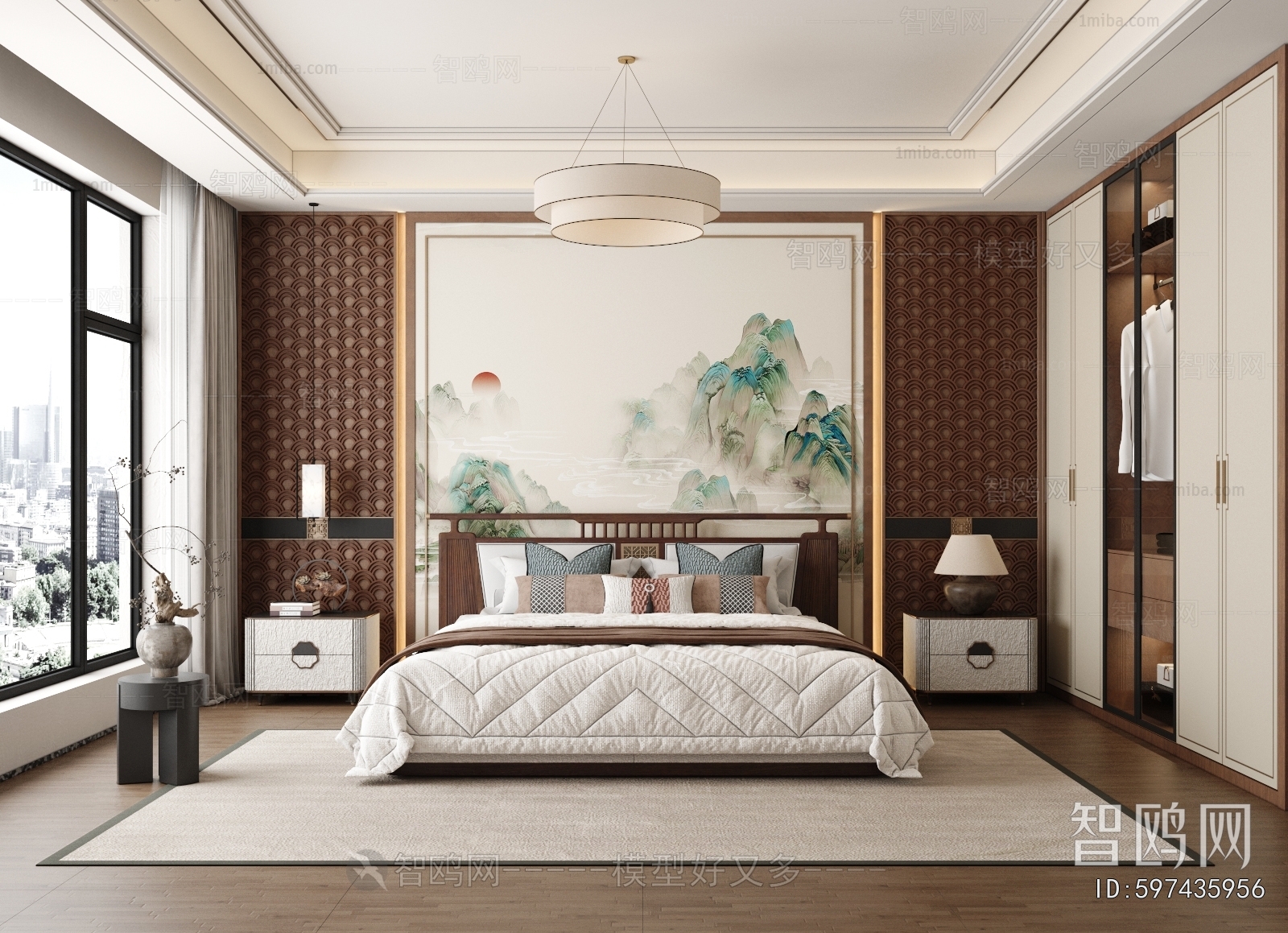 New Chinese Style Bedroom
