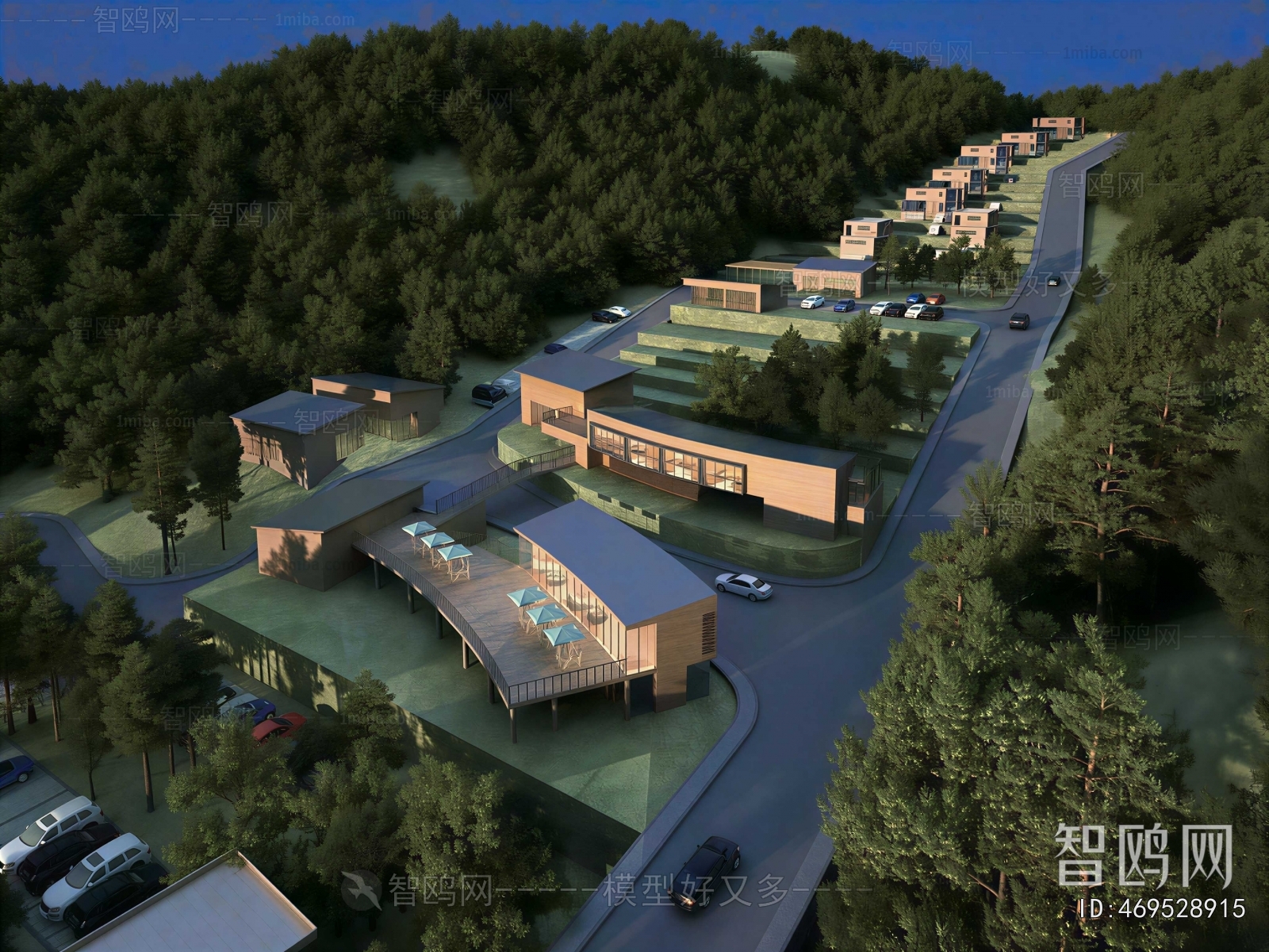 Modern Architectural Bird's-eye View Planning