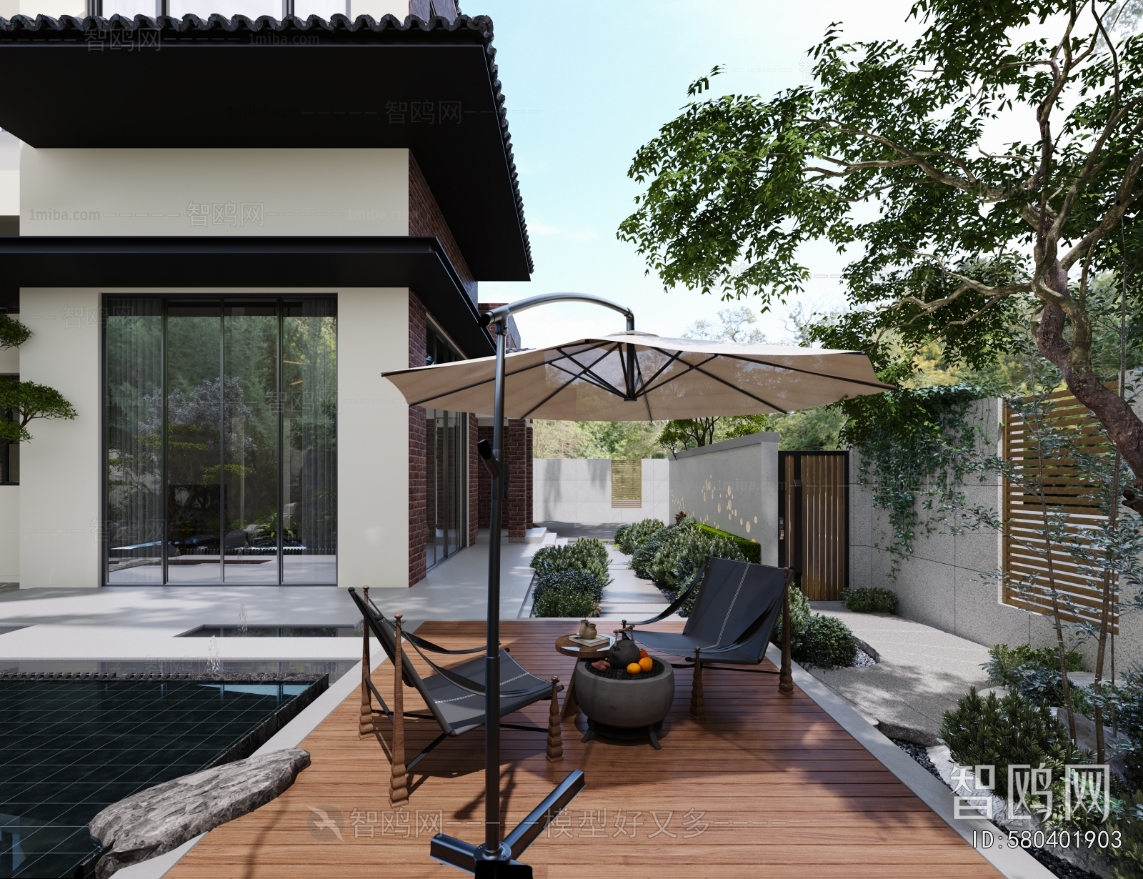 Modern Courtyard/landscape