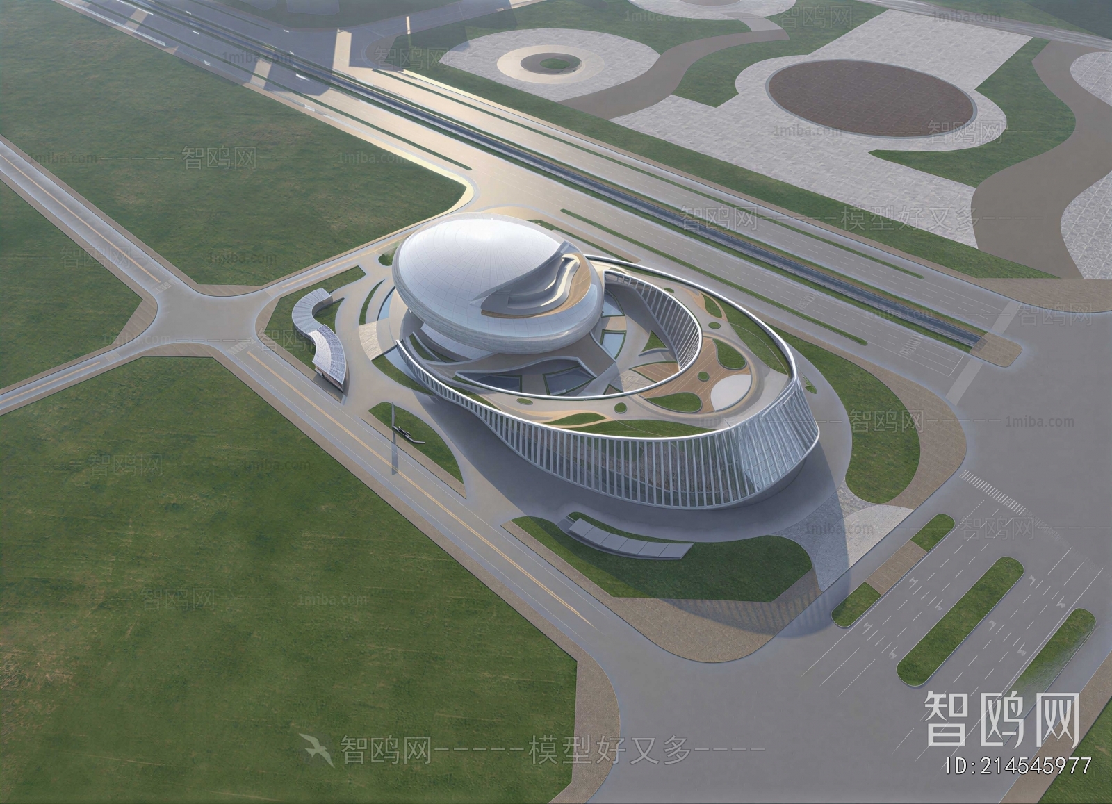 Modern Architectural Bird's-eye View Planning