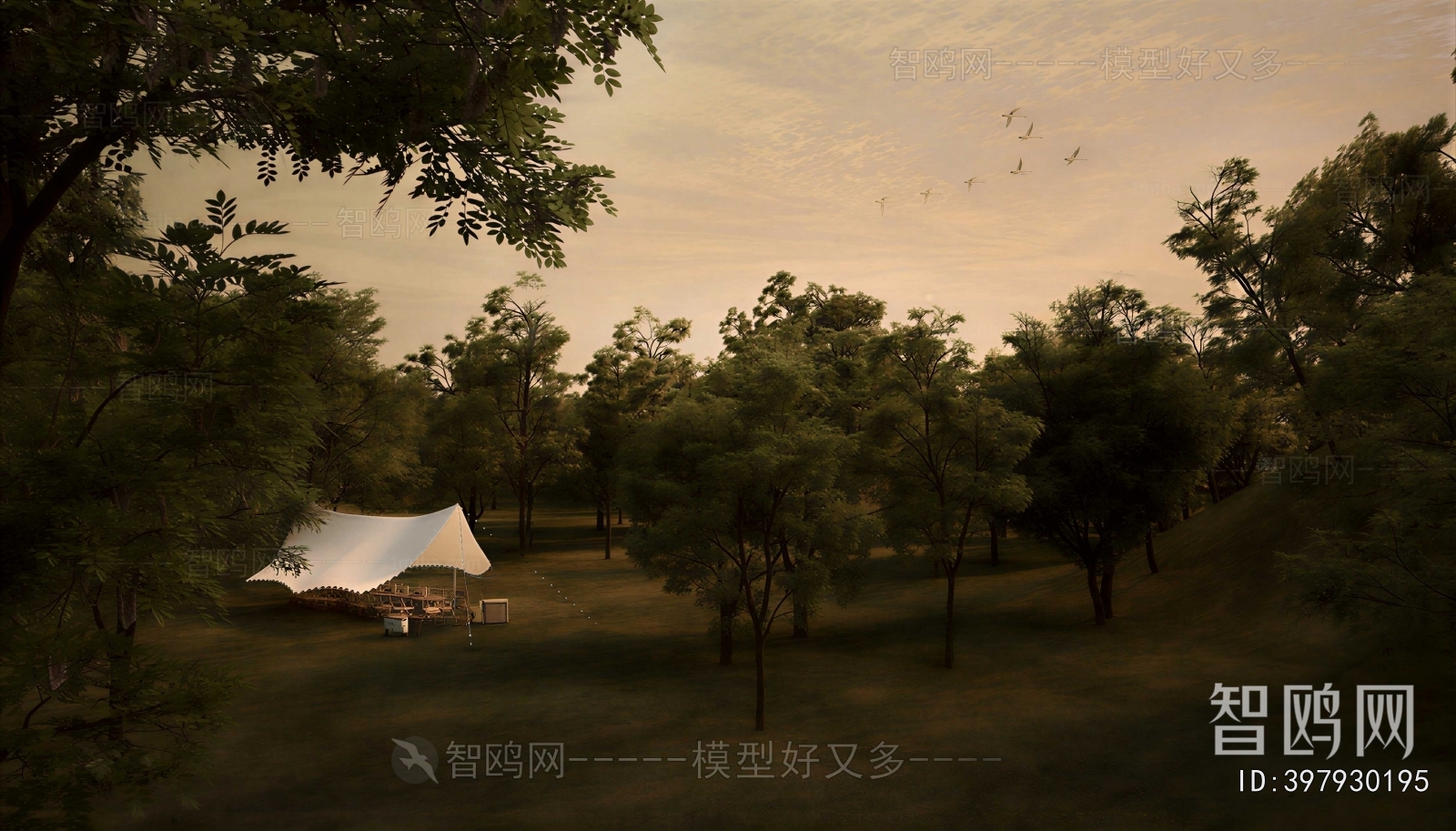 Modern Park Landscape