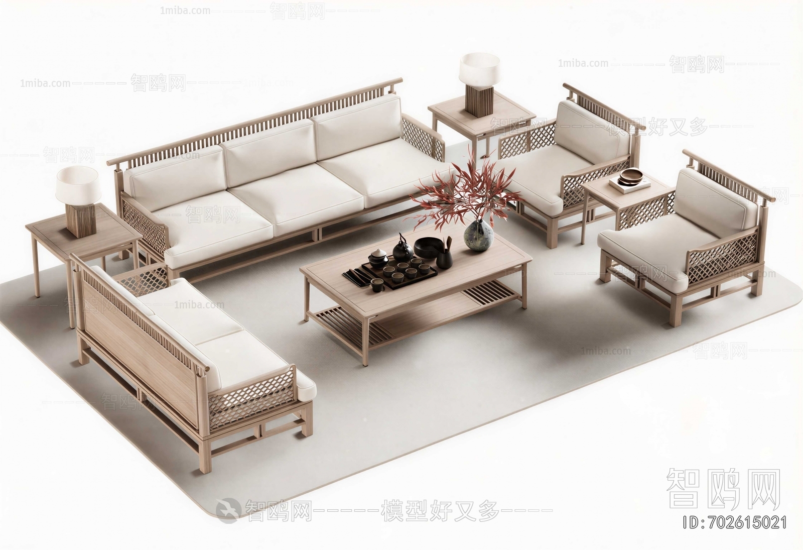 New Chinese Style Sofa Combination