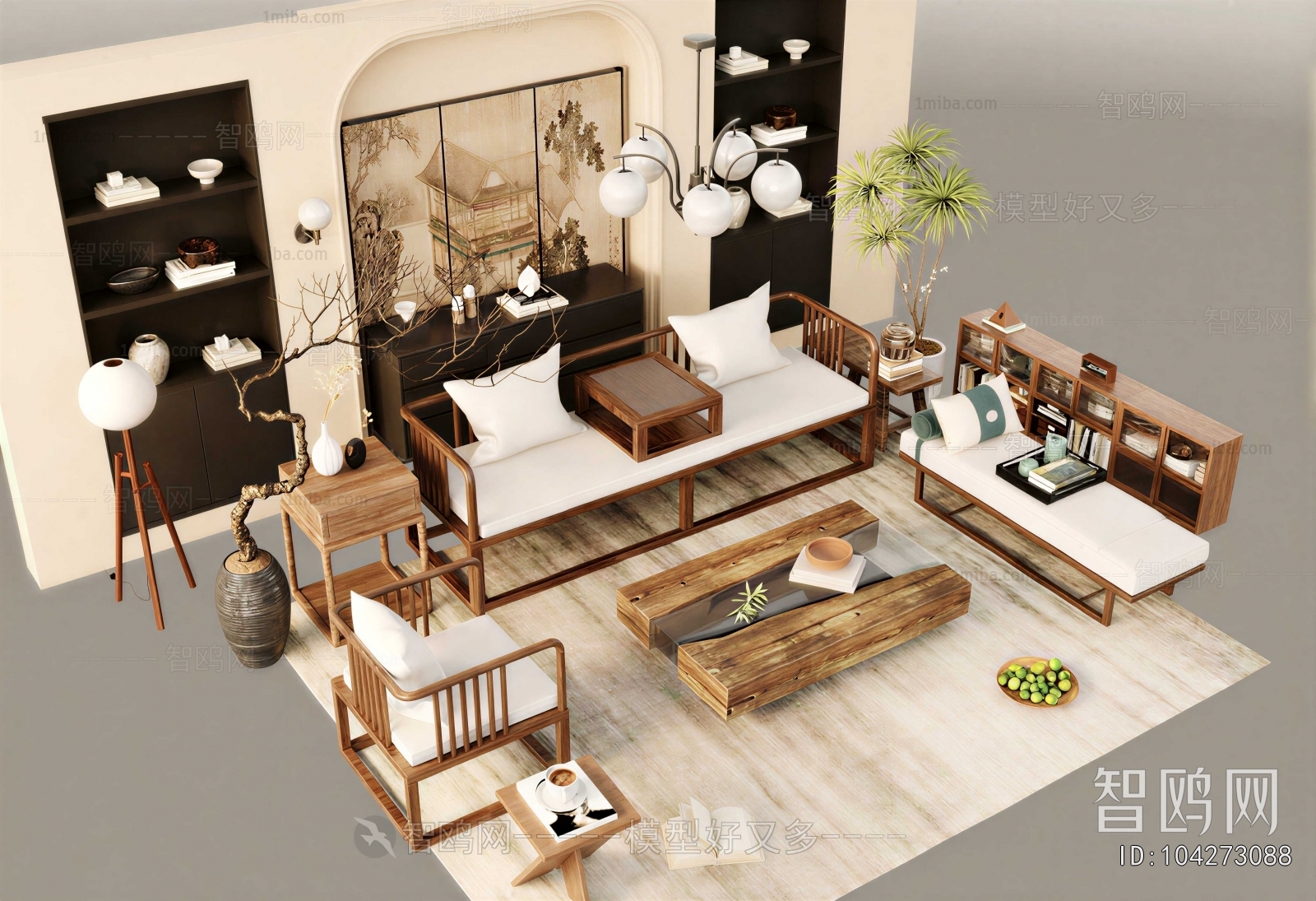 New Chinese Style Sofa Combination