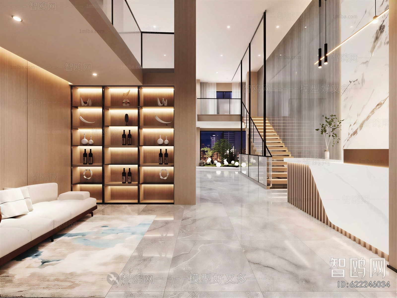 Modern Office Reception Desk