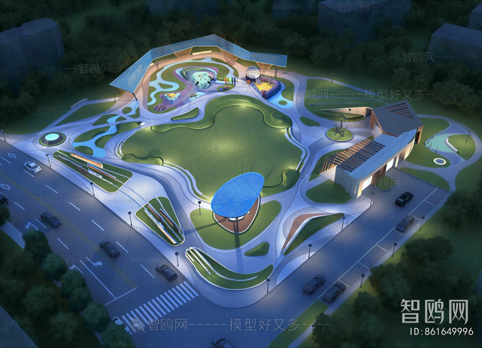 Modern Architectural Bird's-eye View Planning