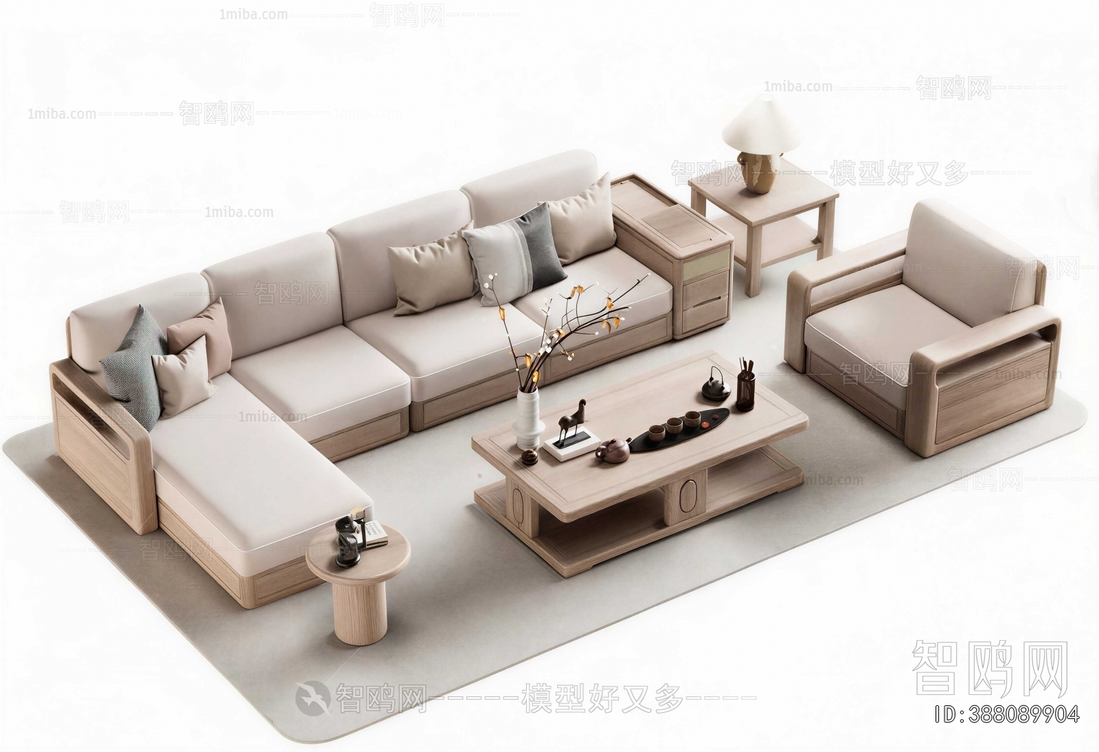 New Chinese Style Sofa Combination