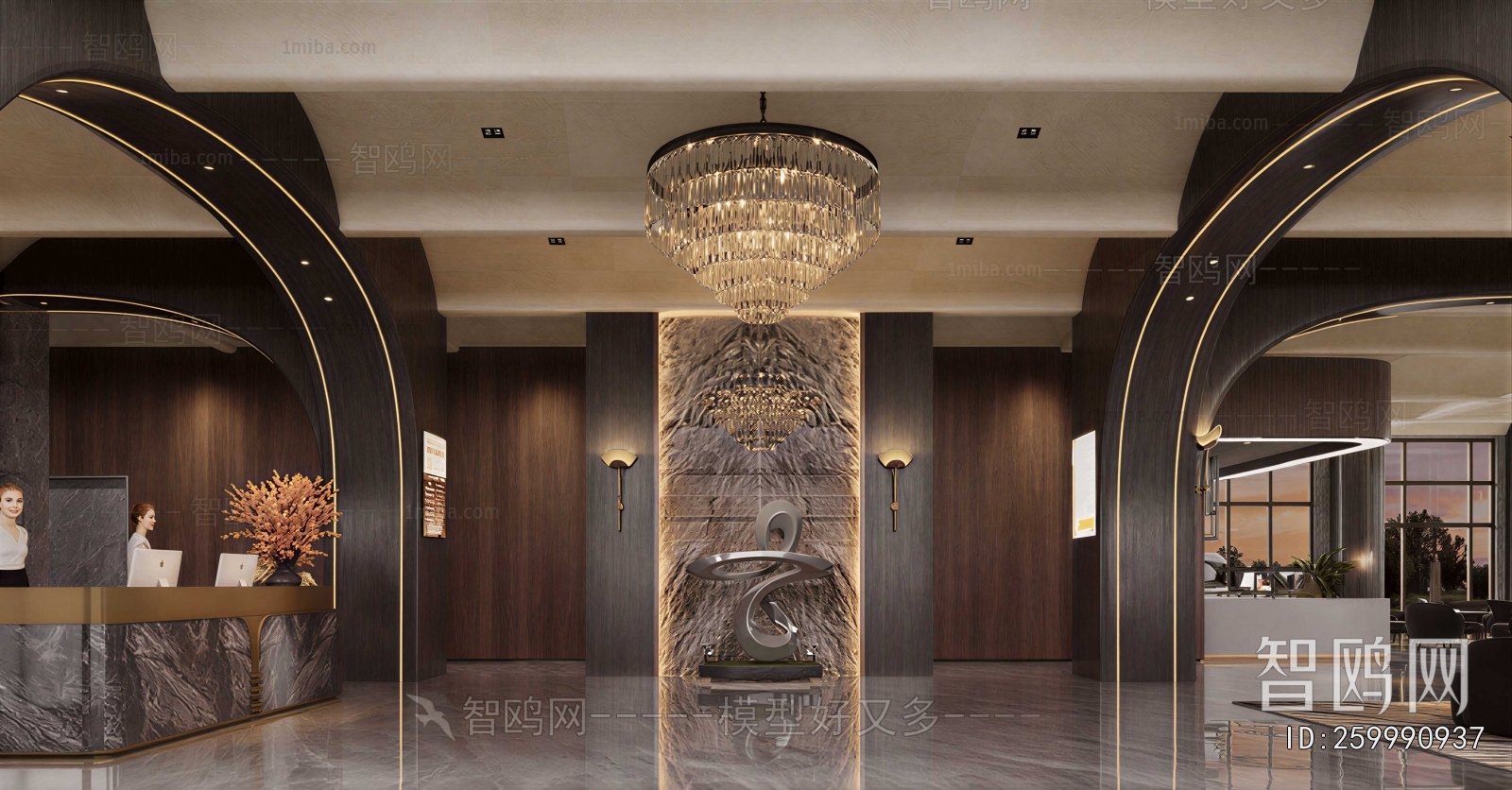 New Chinese Style Lobby Hall