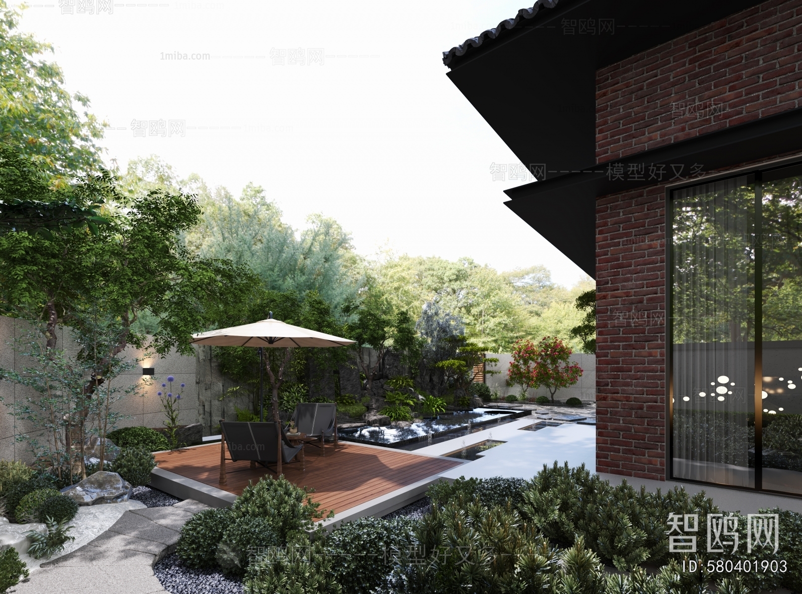 Modern Courtyard/landscape