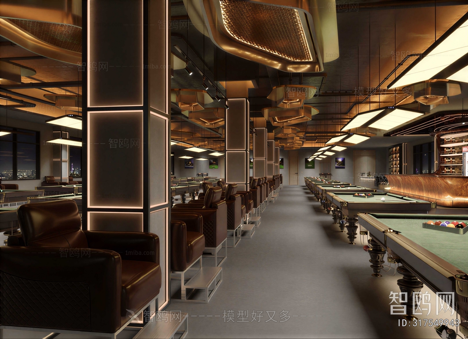 Industrial Style Billiard Room