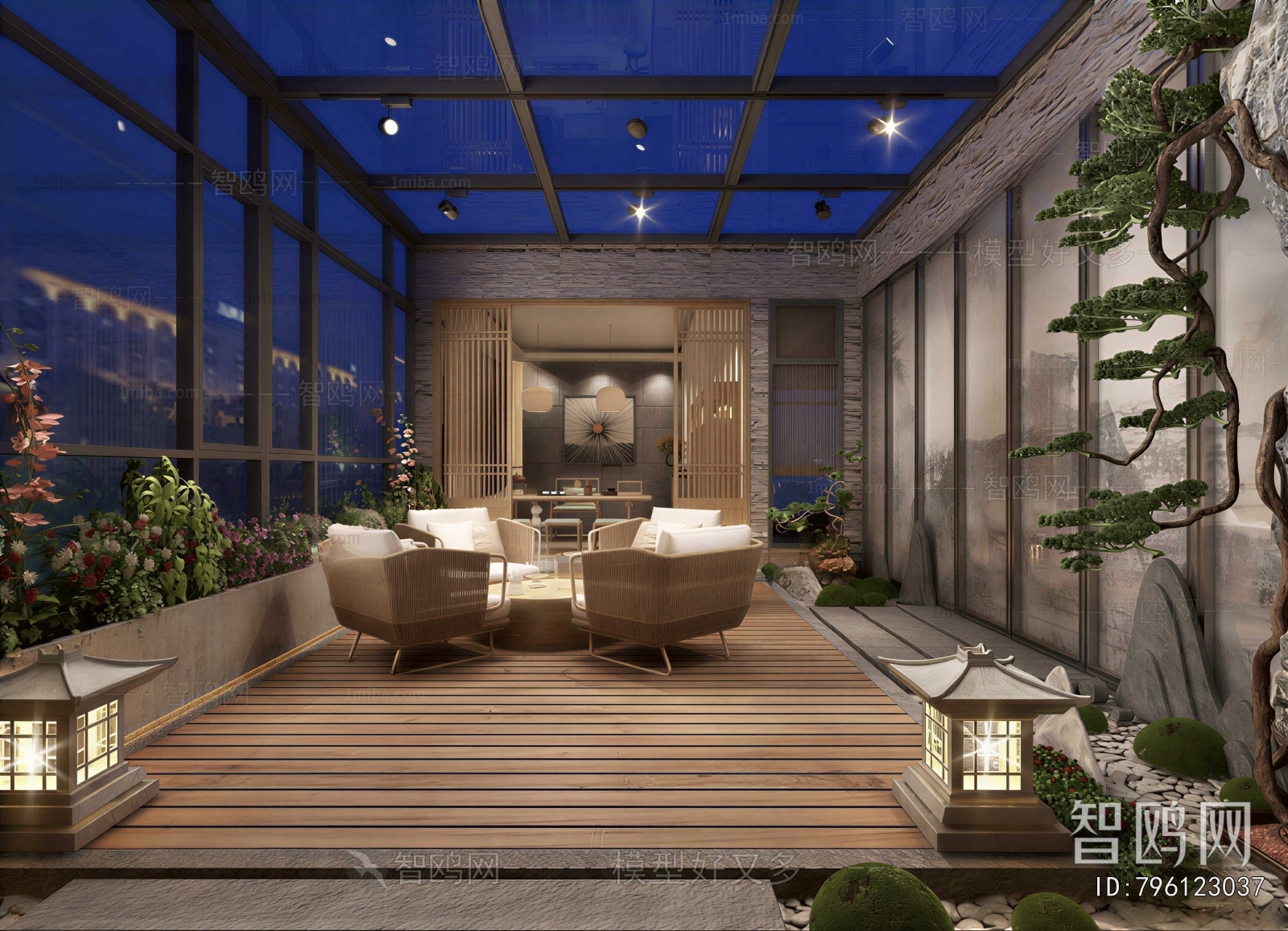 Modern Courtyard/landscape