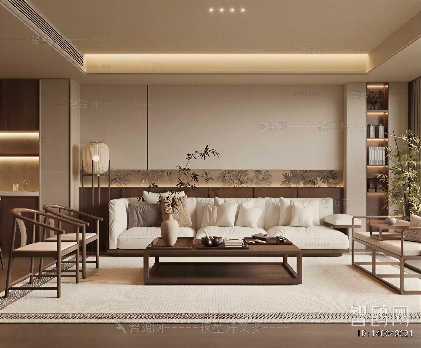 New Chinese Style A Living Room