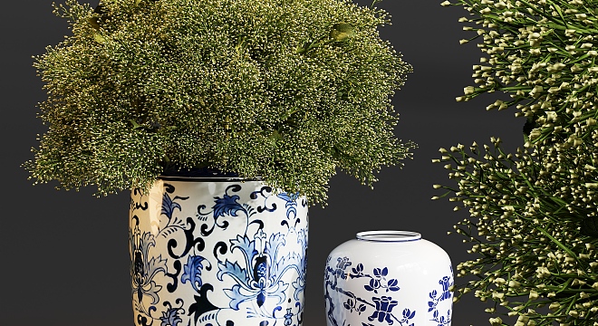 新中式绿植盆栽组合-3134061