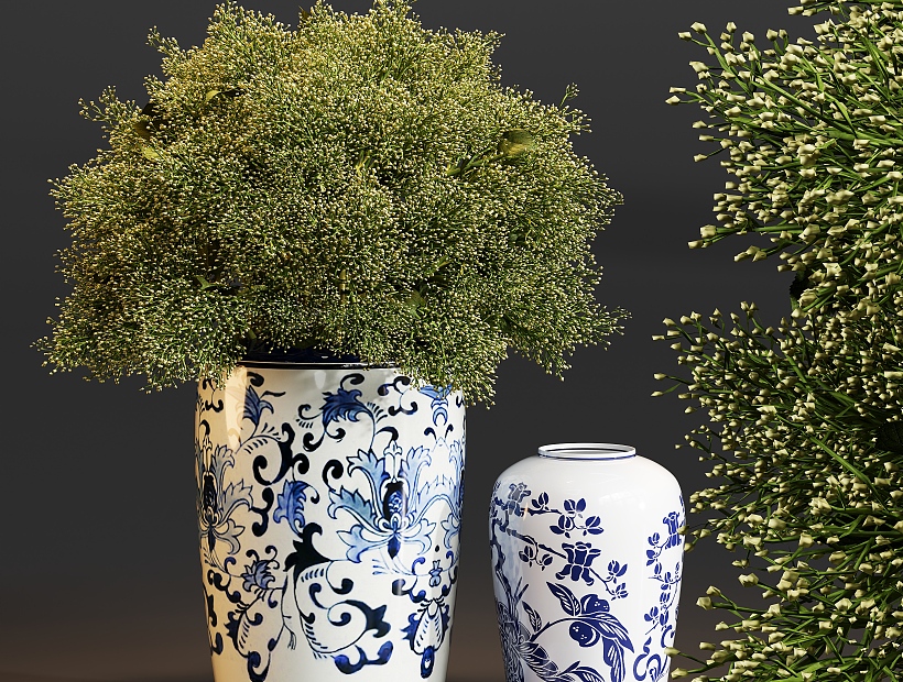 New Chinese Style Potted Green Plant