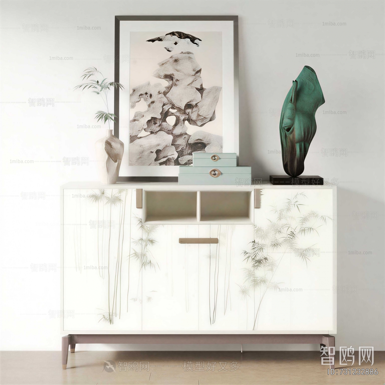 New Chinese Style Side Cabinet