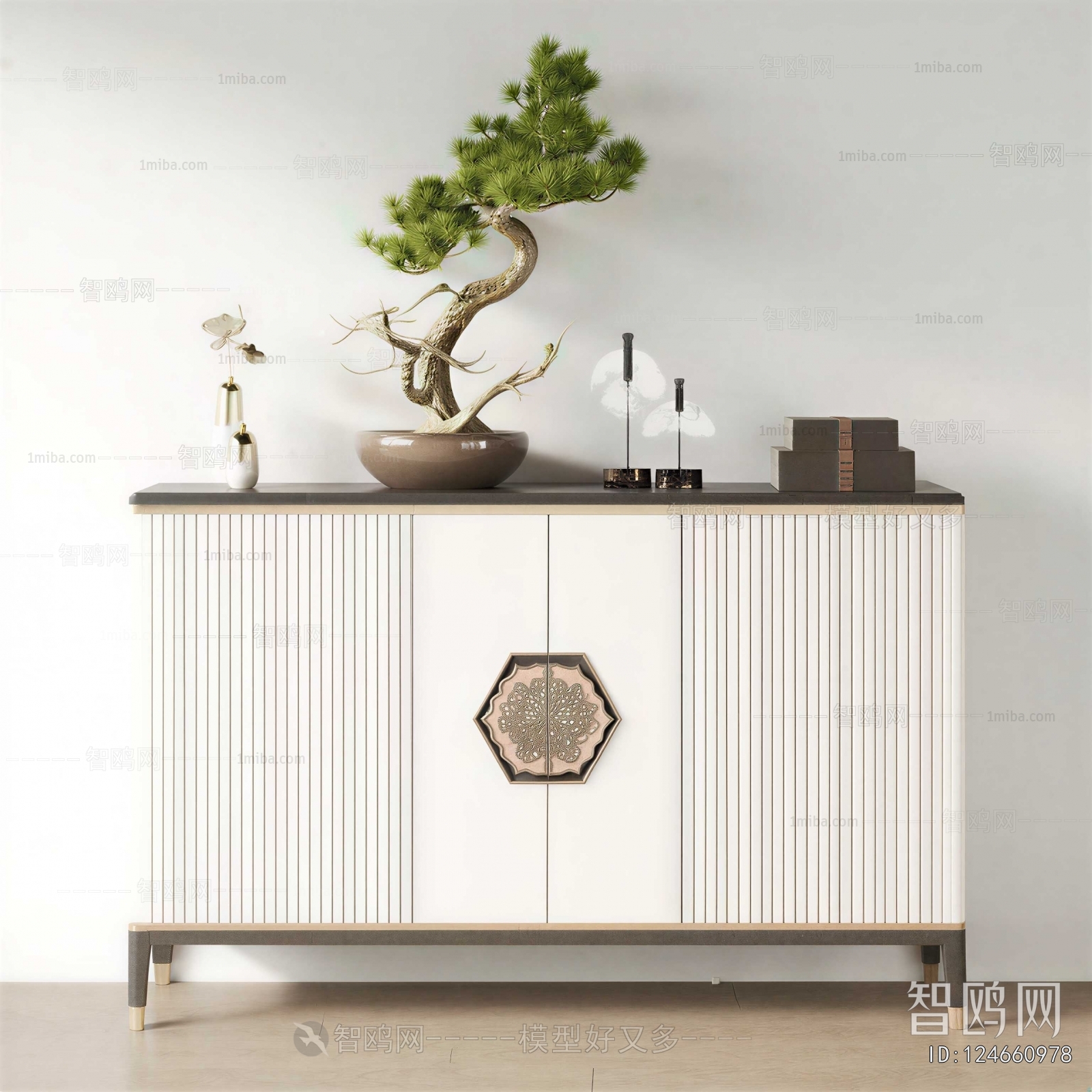 New Chinese Style Side Cabinet