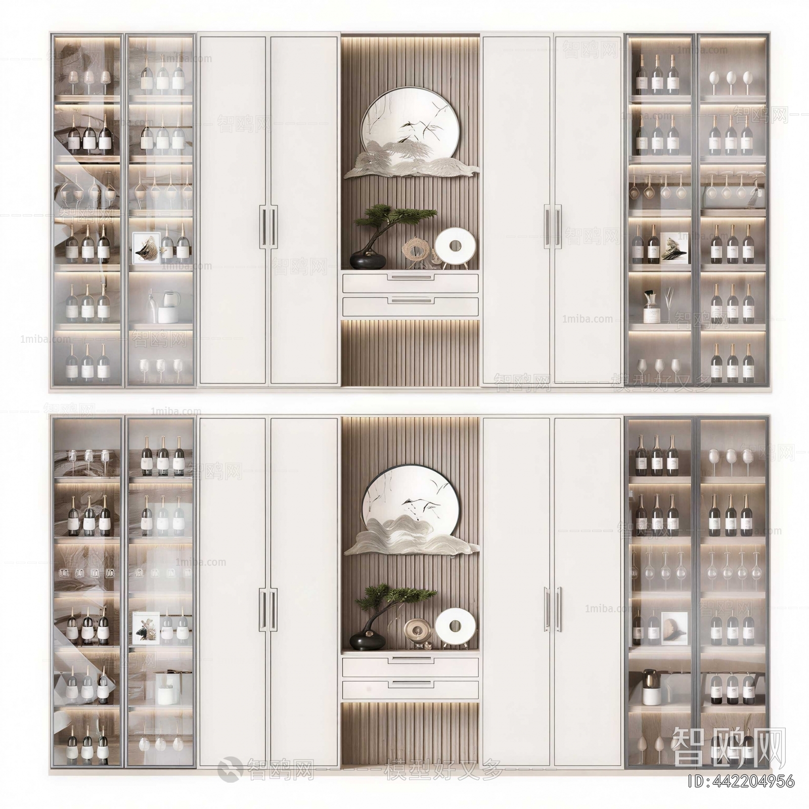 New Chinese Style Wine Cabinet