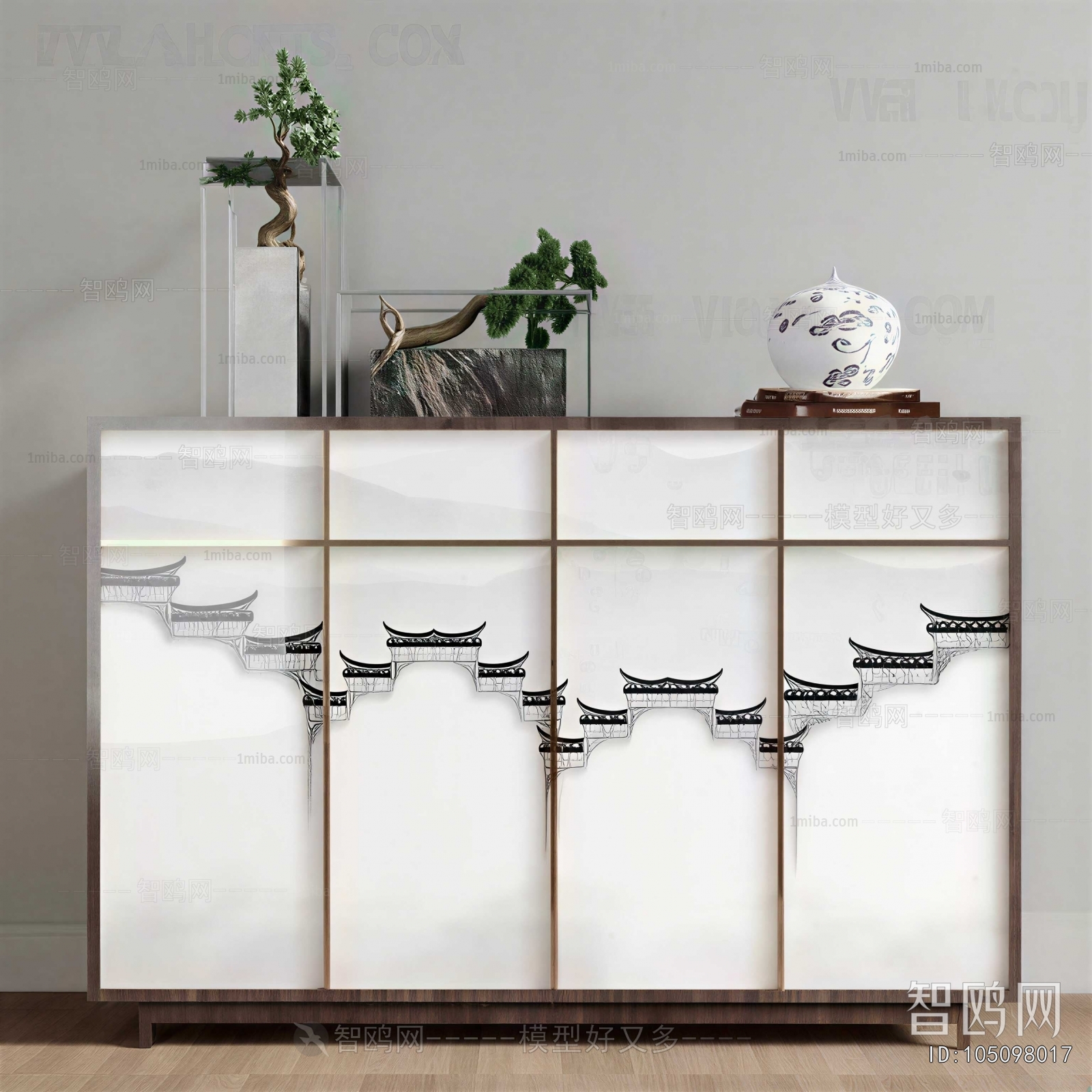 New Chinese Style Side Cabinet