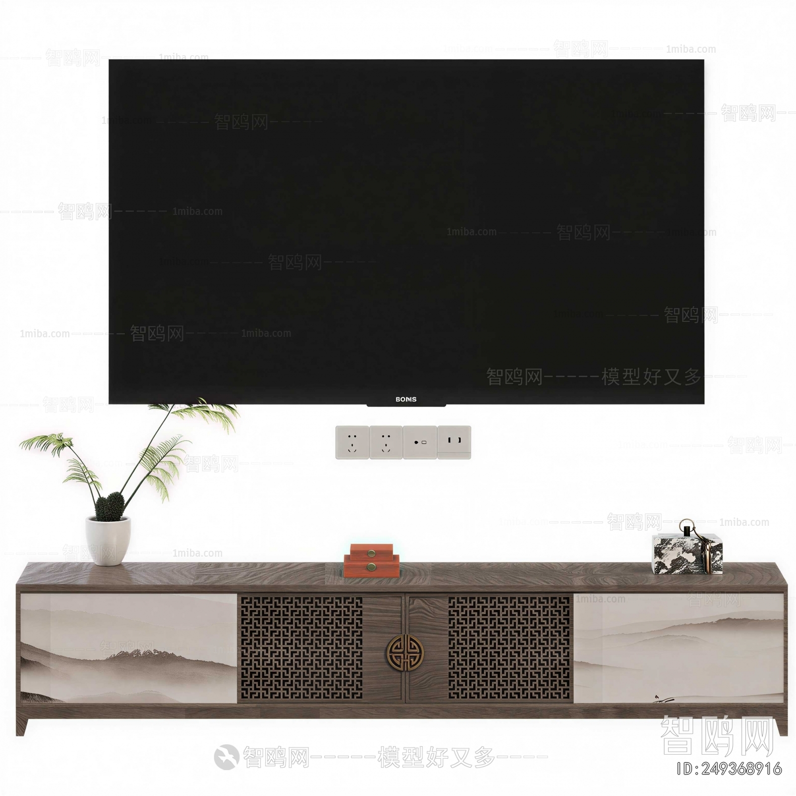 New Chinese Style TV Cabinet