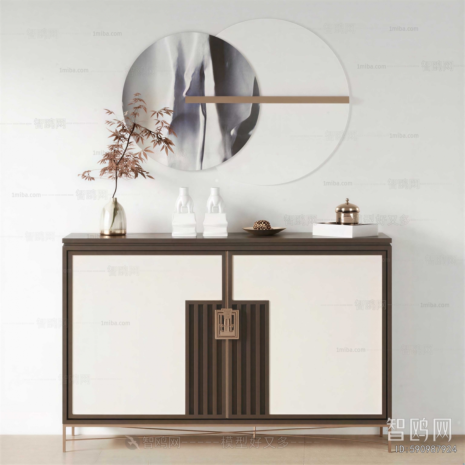 New Chinese Style Side Cabinet