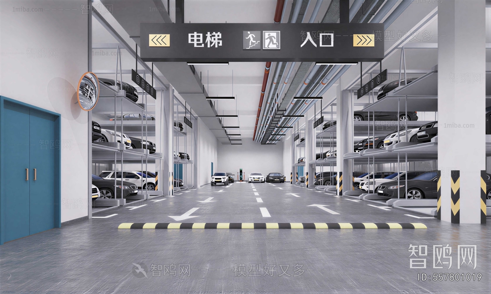 Modern Underground Parking Lot