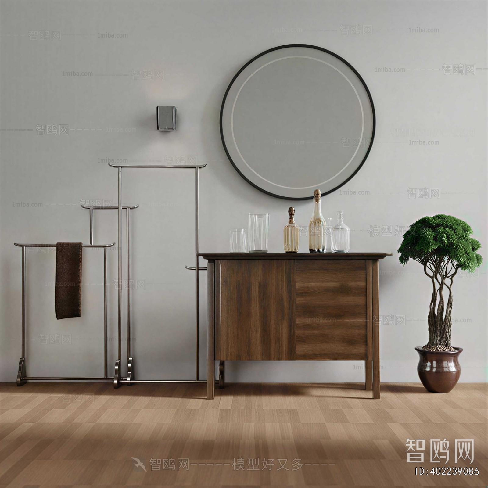 New Chinese Style Entrance Cabinet