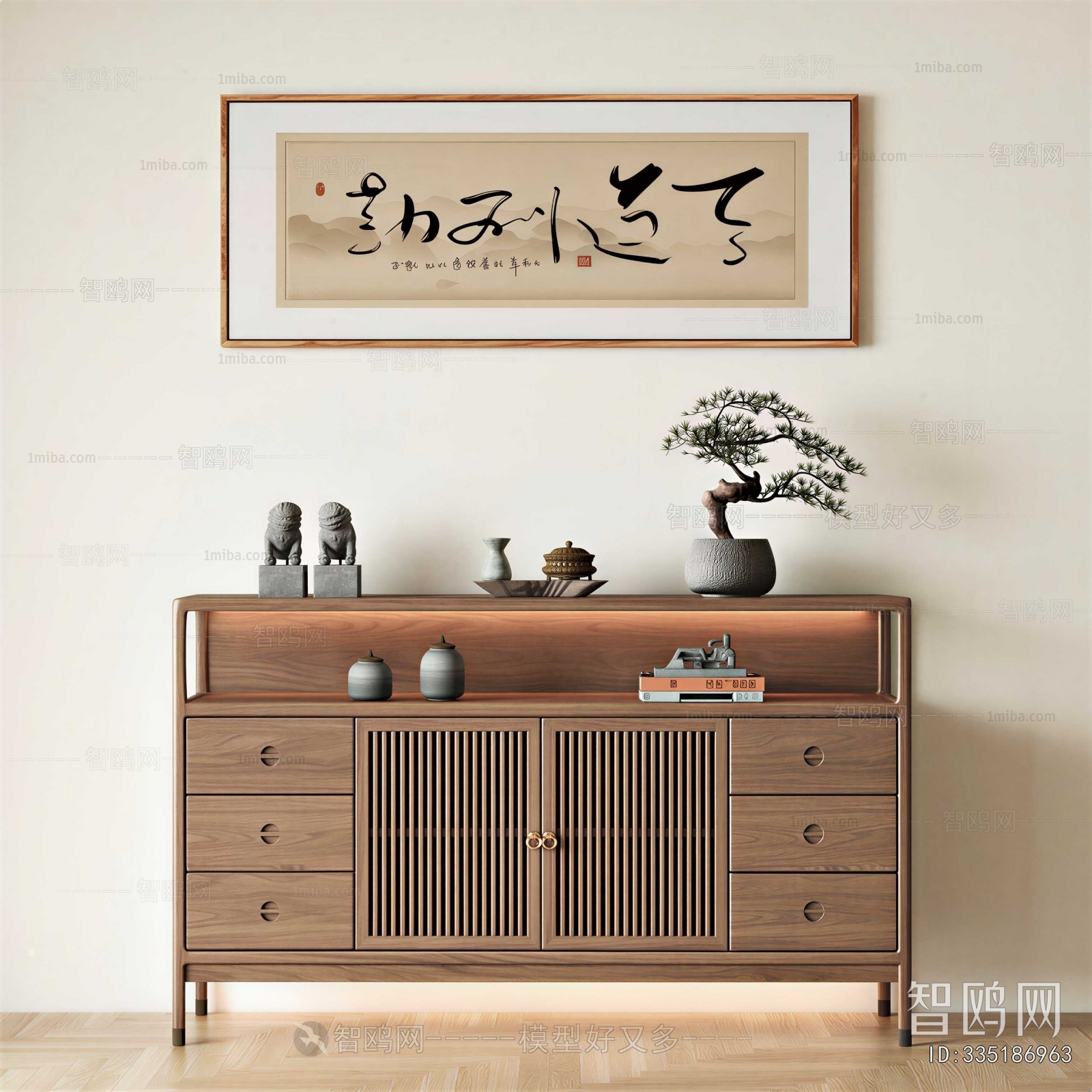 New Chinese Style Side Cabinet