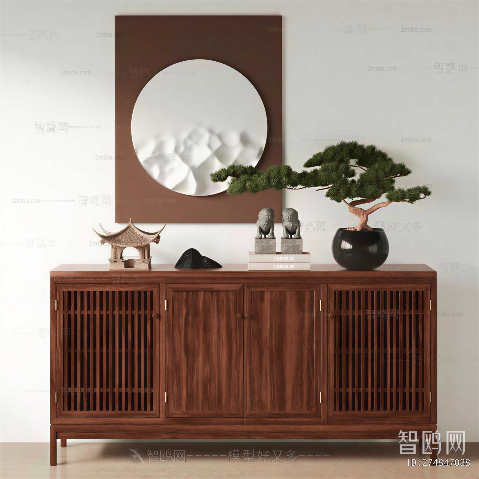 New Chinese Style Side Cabinet