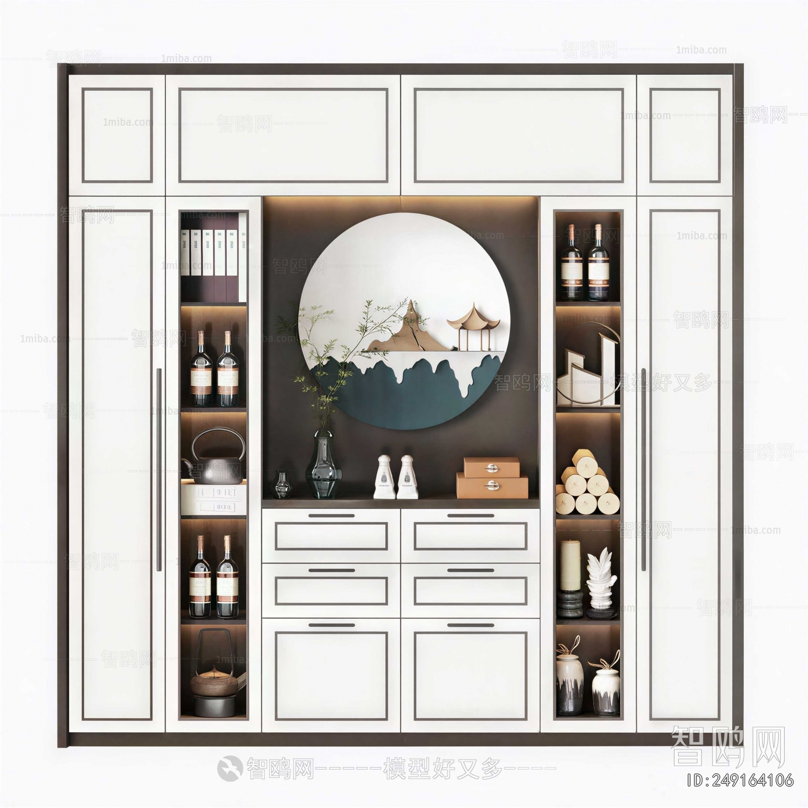 New Chinese Style Wine Cabinet