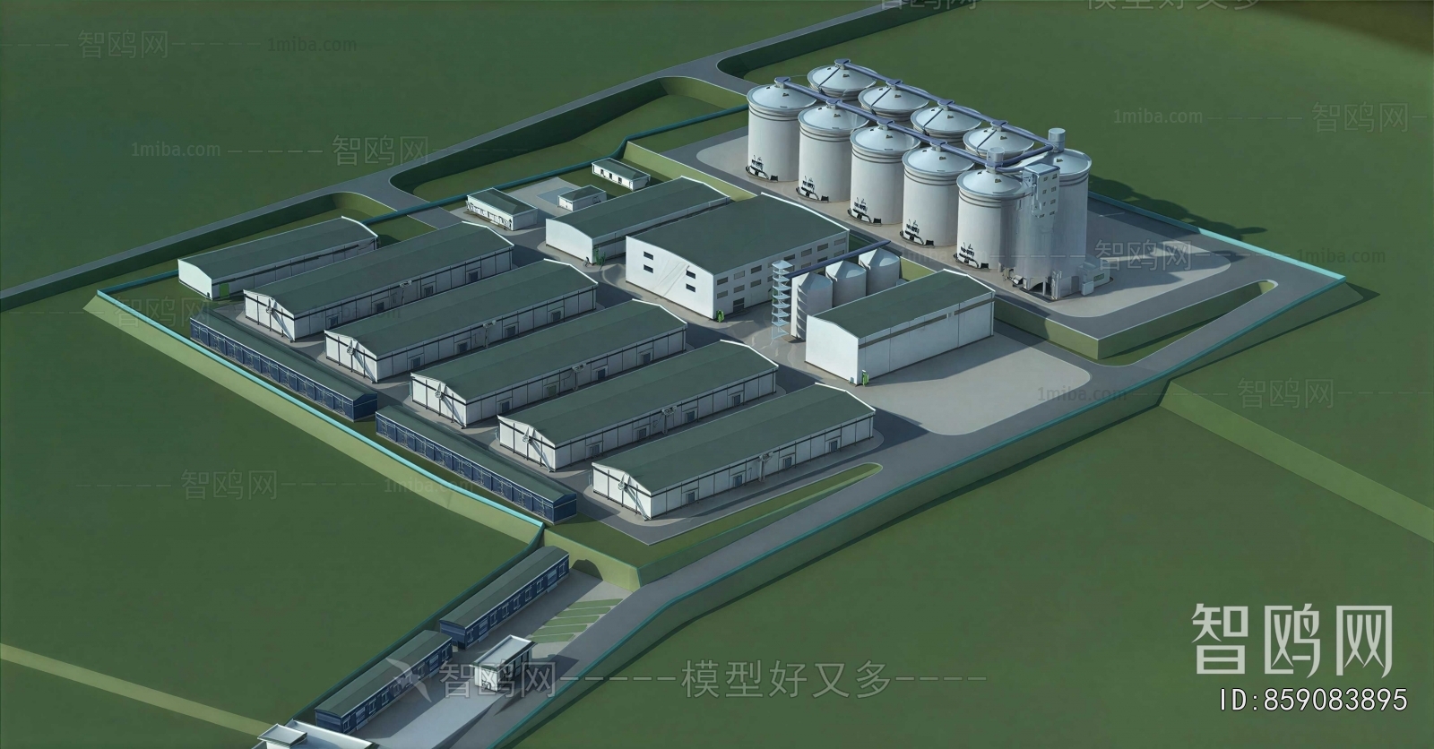 Modern Architectural Bird's-eye View Planning