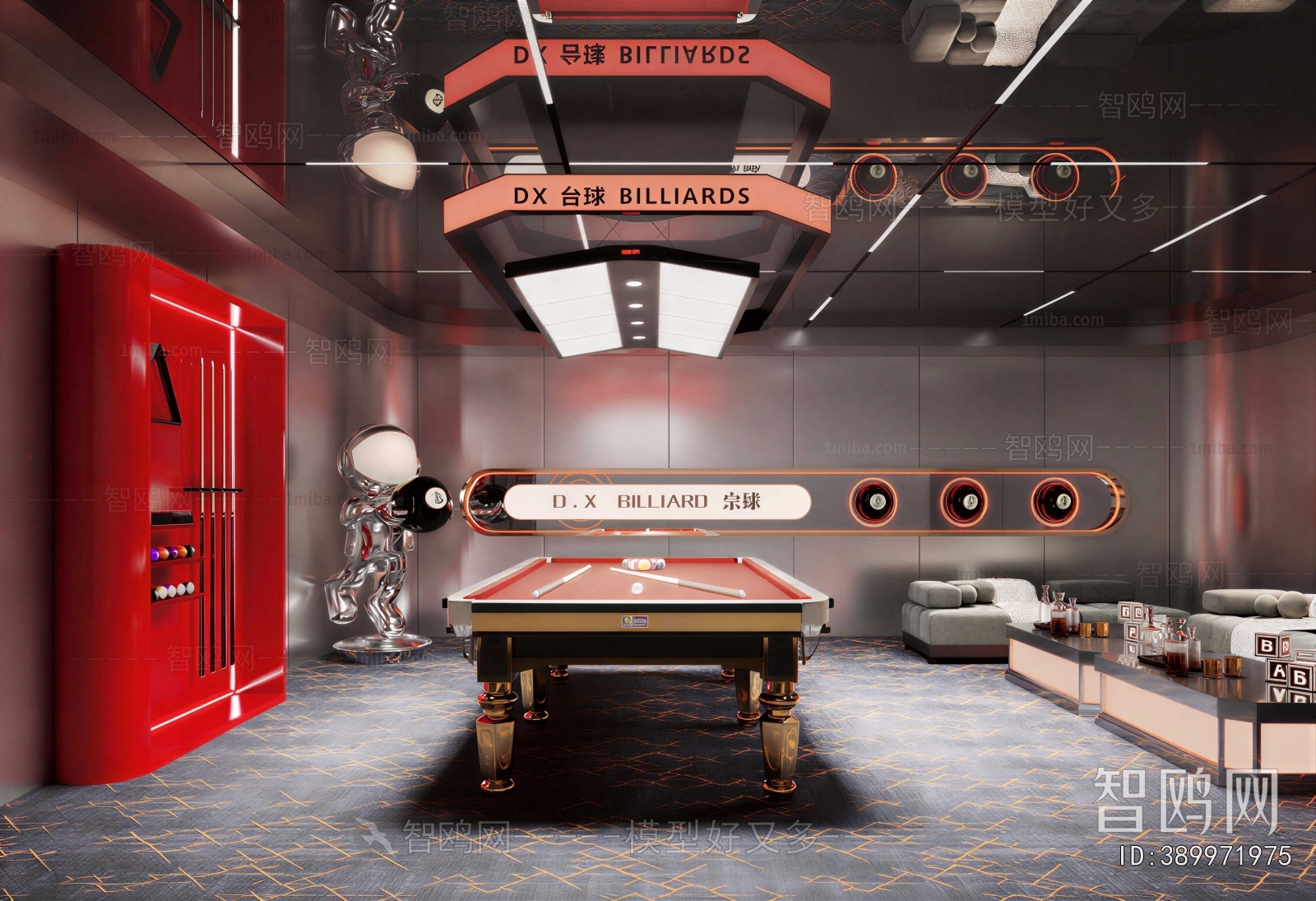 Modern Billiard Room