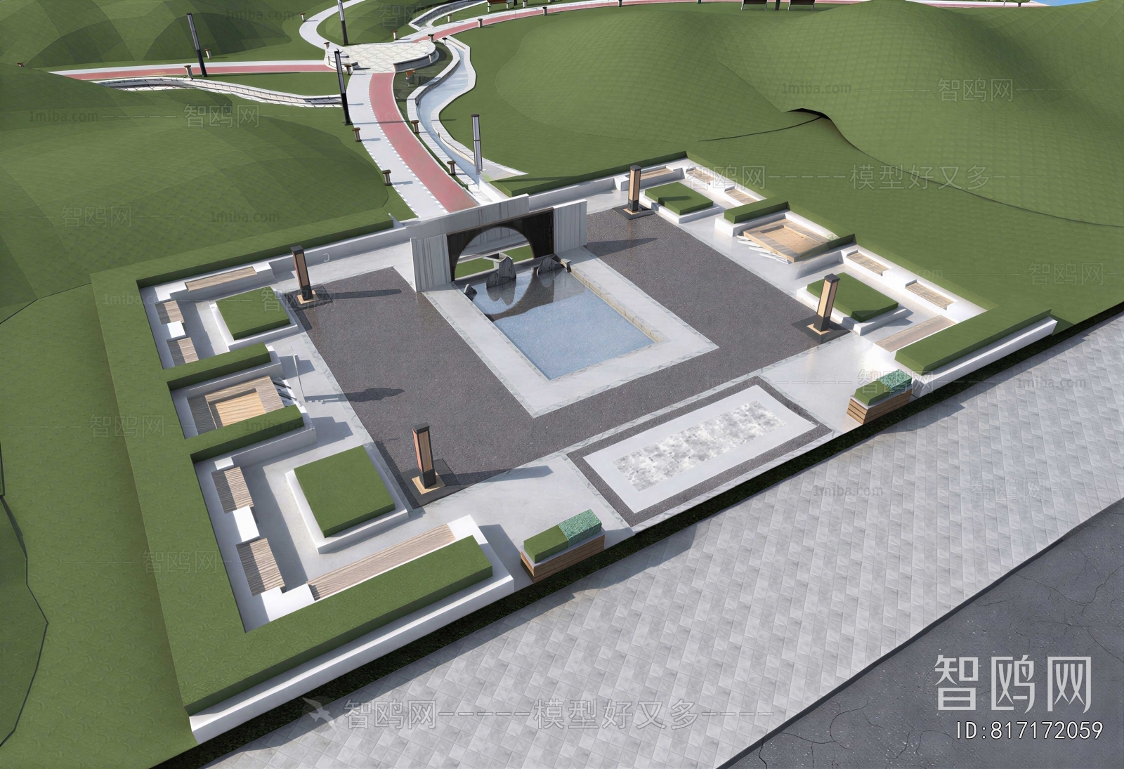 Modern Architectural Bird's-eye View Planning