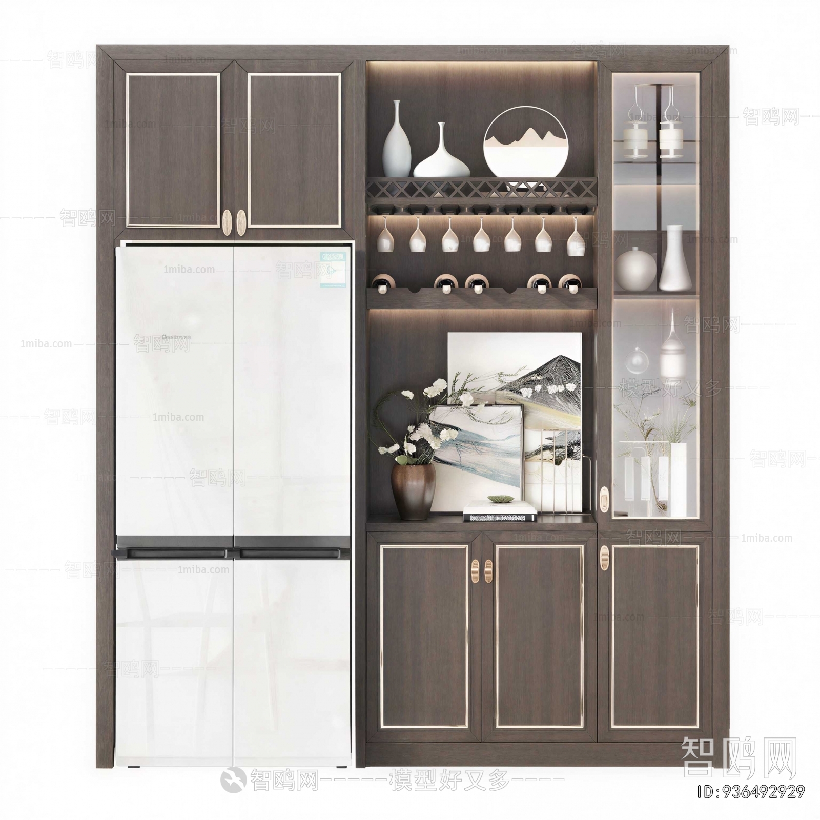 New Chinese Style Wine Cabinet