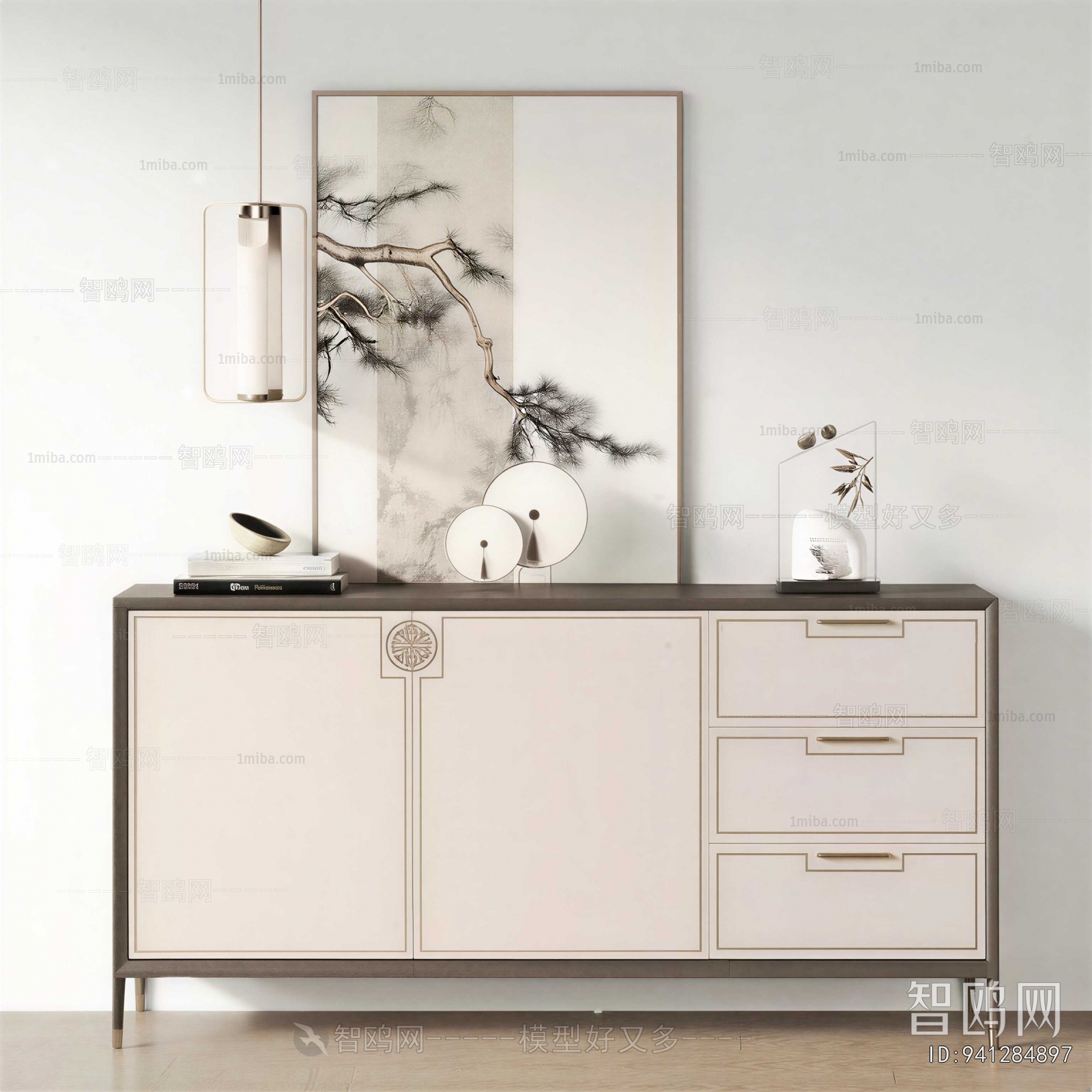 New Chinese Style Entrance Cabinet