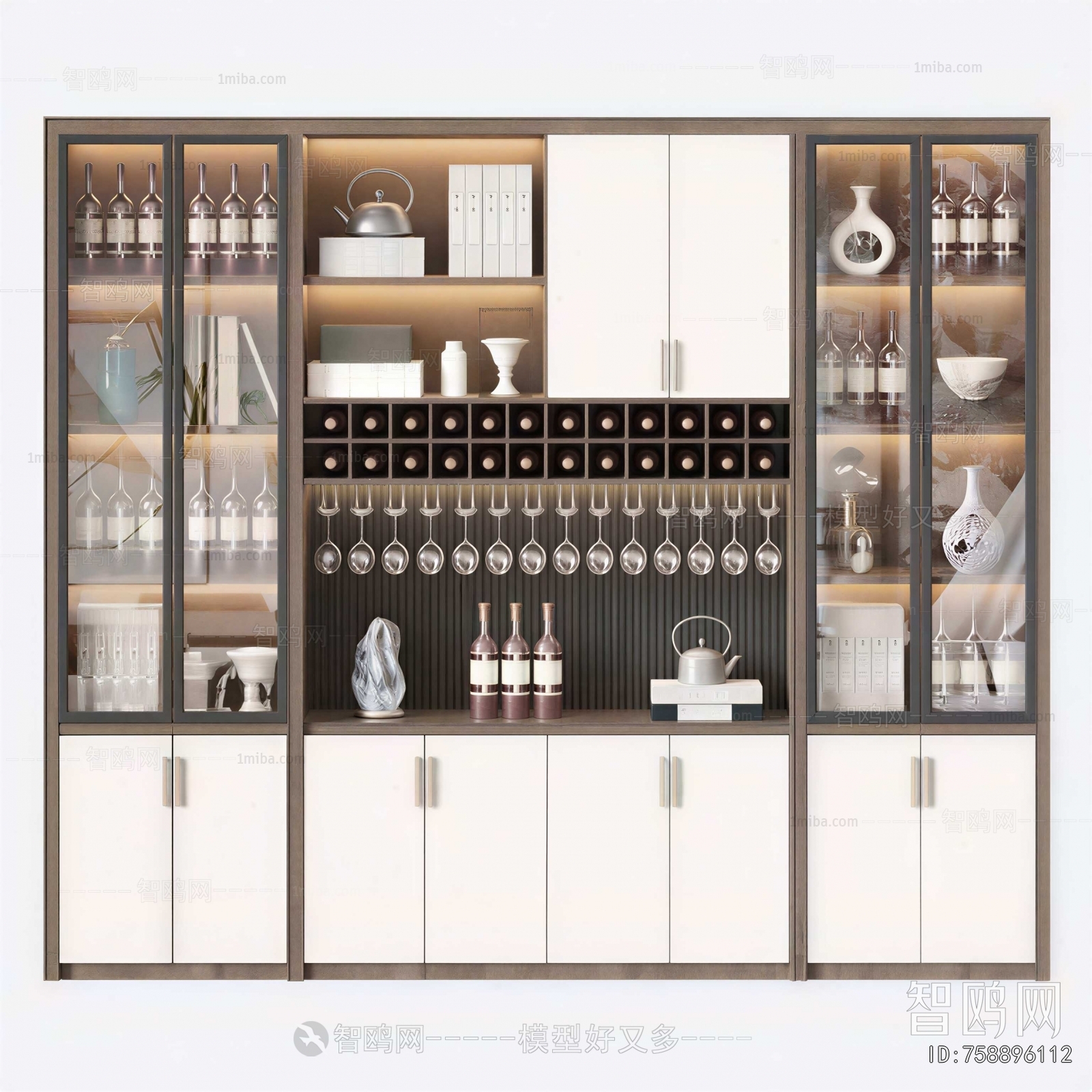 New Chinese Style Wine Cabinet