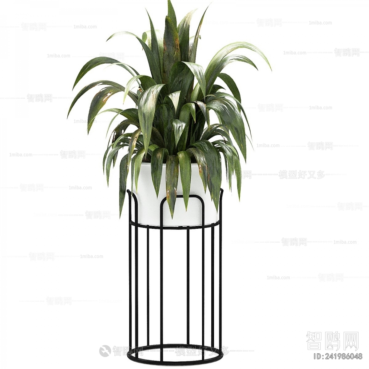 Modern Potted Green Plant