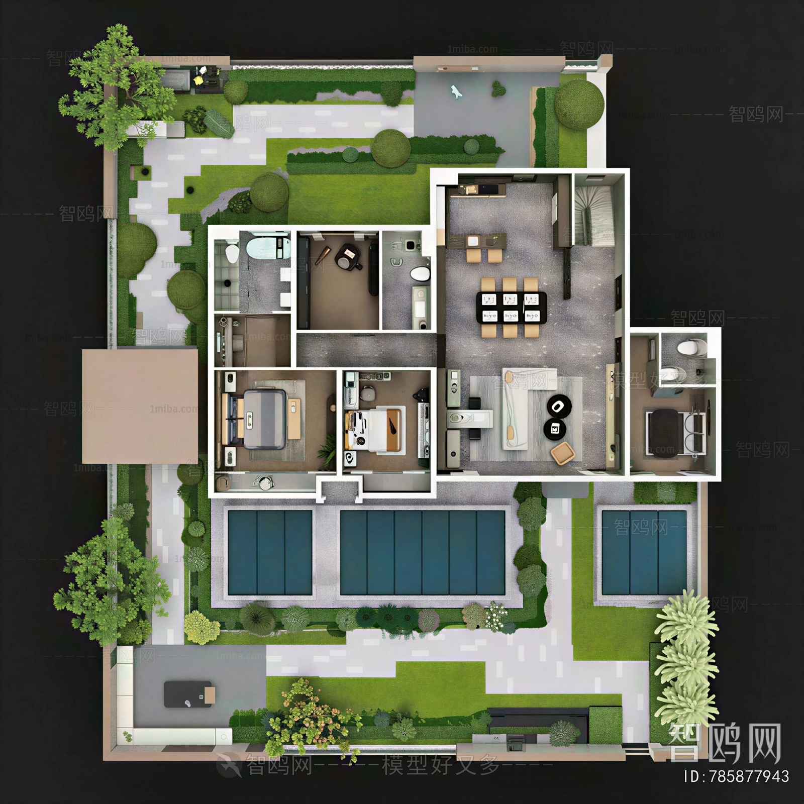Modern A Bird's-eye View Of Home Decoration