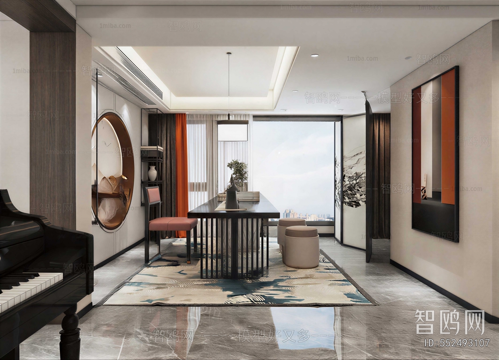 New Chinese Style Study Space