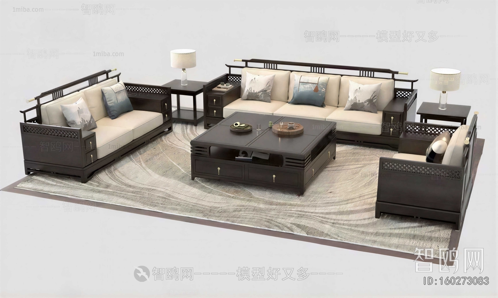 New Chinese Style Sofa Combination