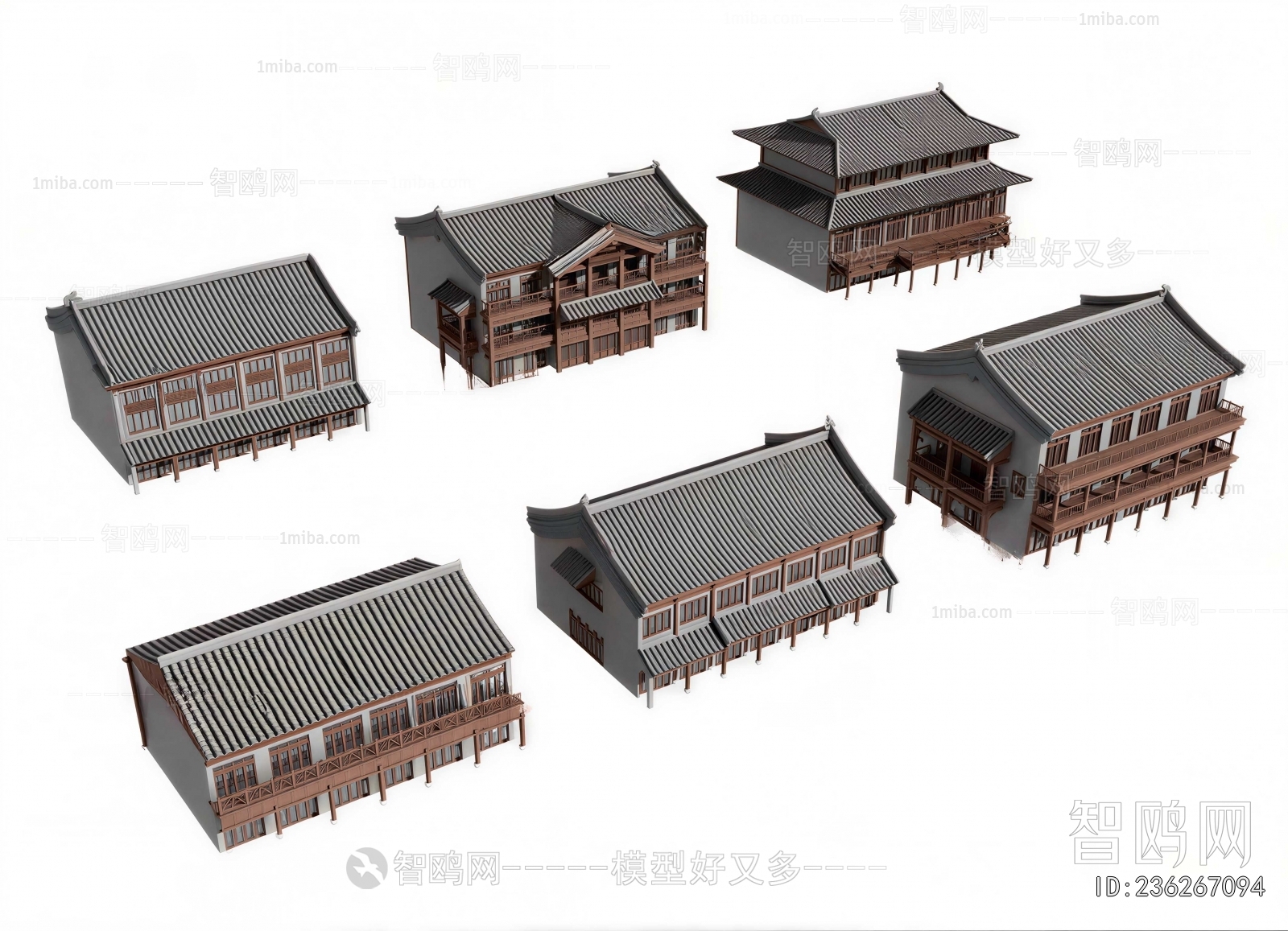 New Chinese Style Appearance Of Commercial Building