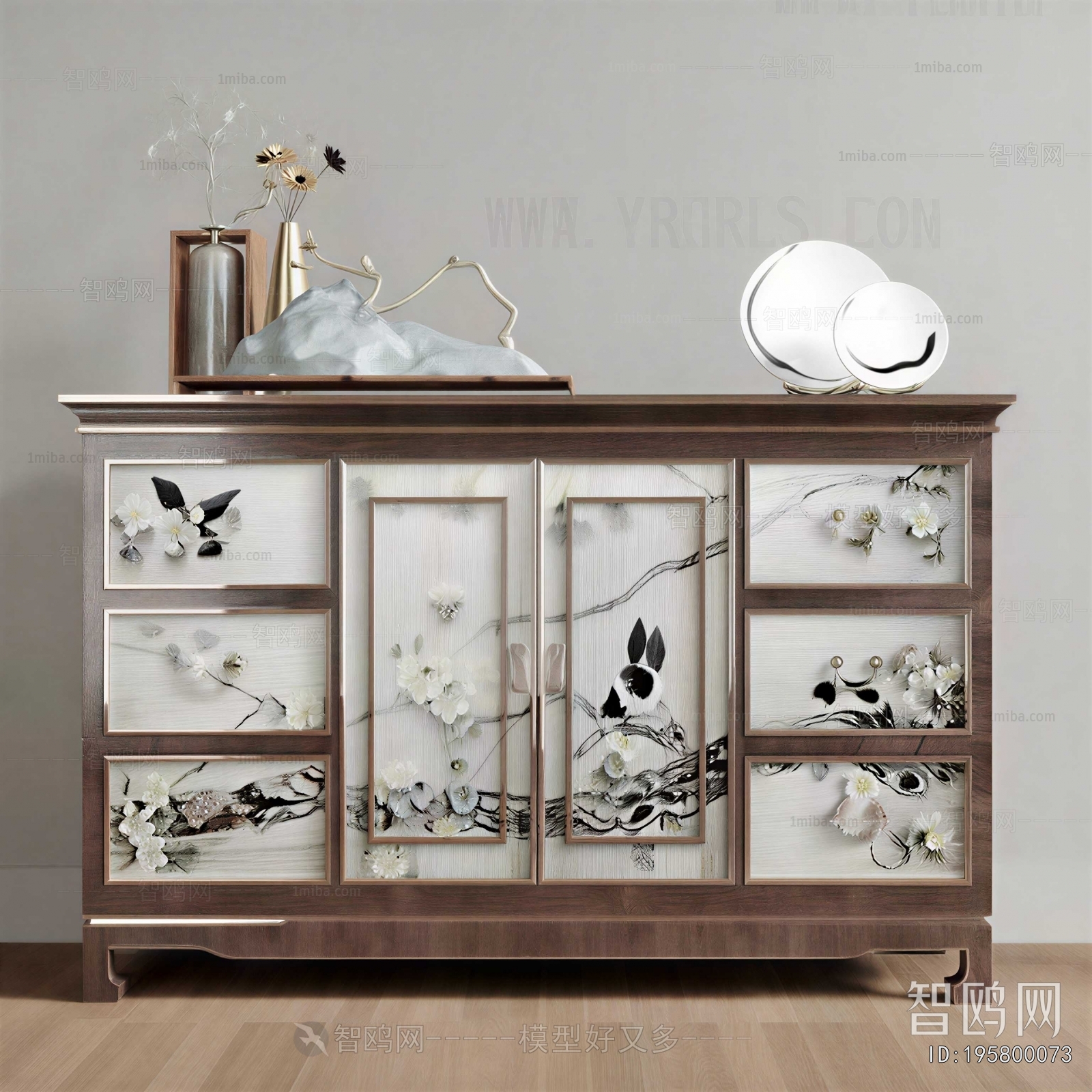New Chinese Style Side Cabinet