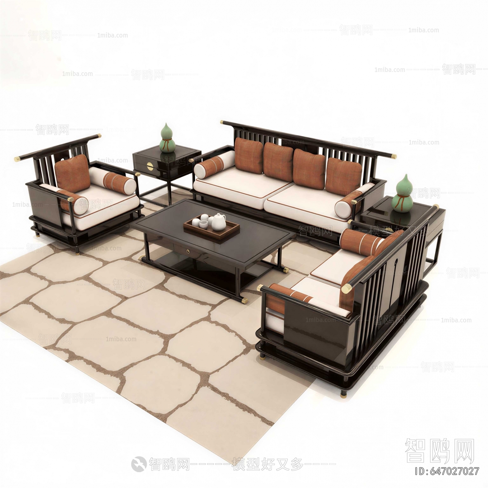 New Chinese Style Sofa Combination