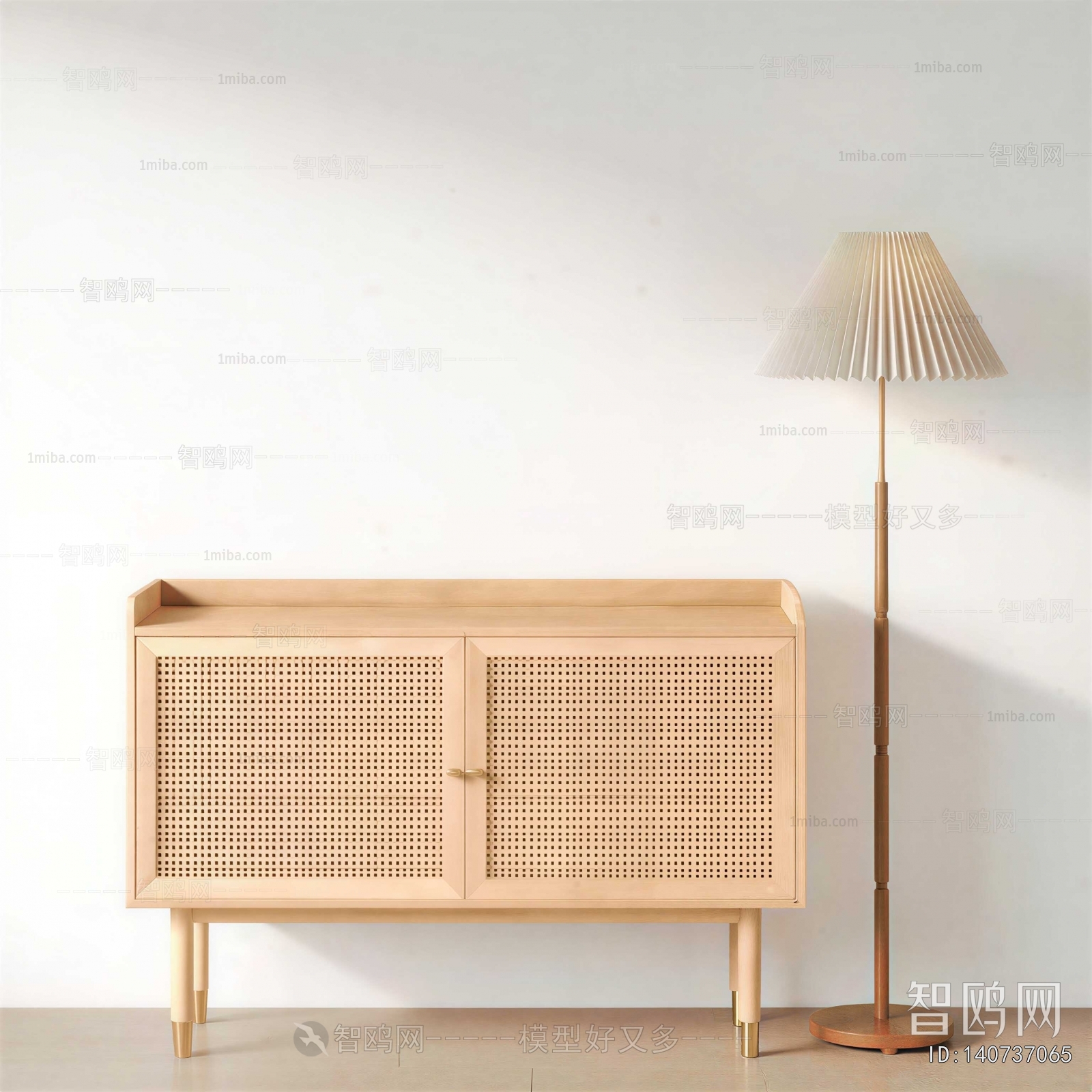 Wabi-sabi Style Side Cabinet