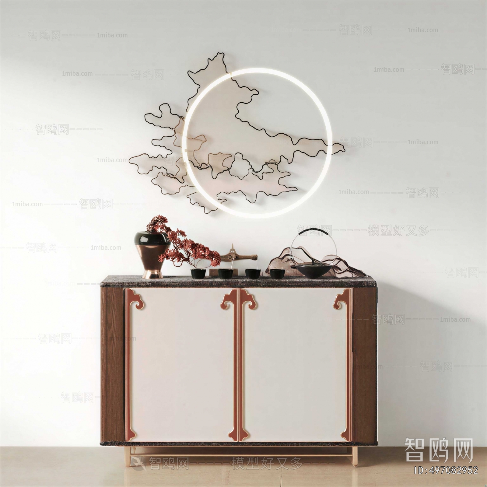 New Chinese Style Side Cabinet