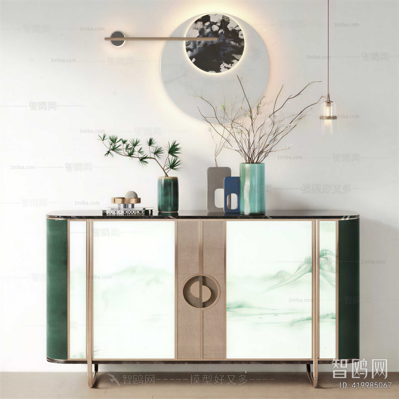 New Chinese Style Side Cabinet